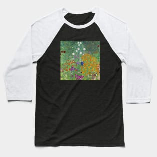 Gustav Klimt Flower Garden Baseball T-Shirt